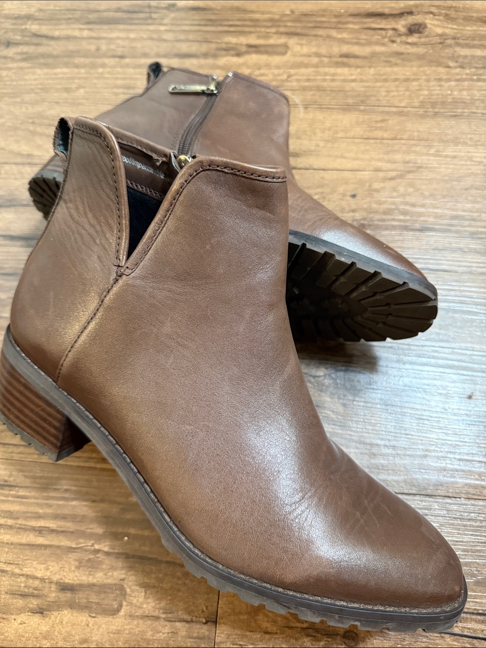 Blondo Brown Chelsea-Style Genuine Leather Ankle Booties🔥